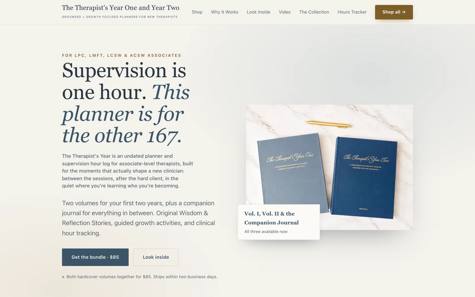 Loam & Light website, desktop home screen